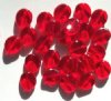 25 12mm Red Twisted Disk Beads
